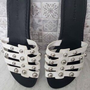 Women's Marc Fisher Pava Studded Flat Sandals - Size 8.5M